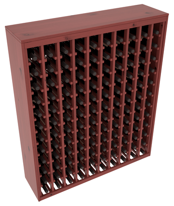Living Series - 120 Bottle Deluxe Rack in Alder Cherry stained with WineSafe™ Satin Sealant