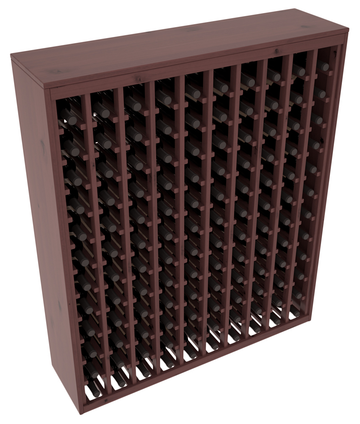 Living Series - 120 Bottle Deluxe Rack in Alder Walnut stained with WineSafe™ Satin Sealant