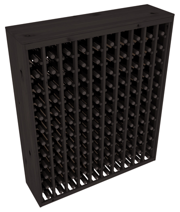 Living Series - 120 Bottle Deluxe Rack in Alder Black stained without WineSafe™ Satin Sealant