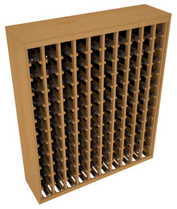 Living Series - 120 Bottle Deluxe Rack in Pine Oak stained without WineSafe™ Satin Sealant