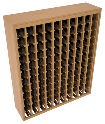 Living Series - 120 Bottle Deluxe Rack in Pine Oak stained with WineSafe™ Satin Sealant