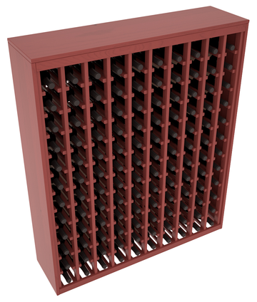 Living Series - 120 Bottle Deluxe Rack in Pine Cherry stained with WineSafe™ Satin Sealant