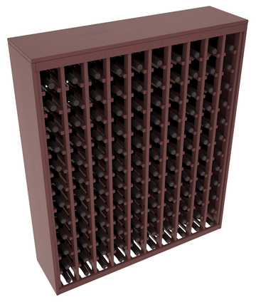 Living Series - 120 Bottle Deluxe Rack in Pine Walnut stained with WineSafe™ Satin Sealant