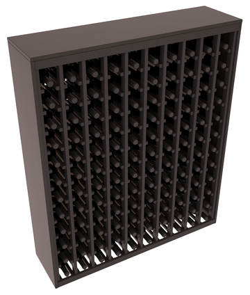 Living Series - 120 Bottle Deluxe Rack in Pine Black stained with WineSafe™ Satin Sealant