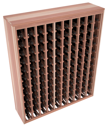 Living Series - 120 Bottle Deluxe Rack in Redwood Unstained with WineSafe™ Satin Sealant