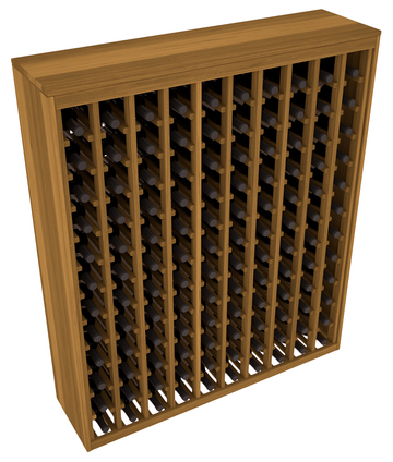 Living Series - 120 Bottle Deluxe Rack in Redwood Oak stained without WineSafe™ Satin Sealant
