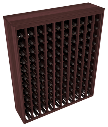 Living Series - 120 Bottle Deluxe Rack in Redwood Walnut stained without WineSafe™ Satin Sealant