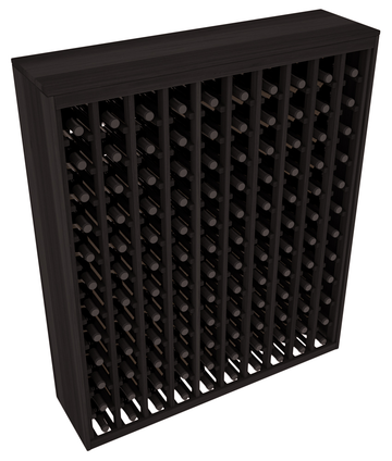 Living Series - 120 Bottle Deluxe Rack in Redwood Black stained without WineSafe™ Satin Sealant