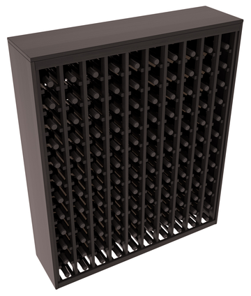 Living Series - 120 Bottle Deluxe Rack in Redwood Black stained with WineSafe™ Satin Sealant