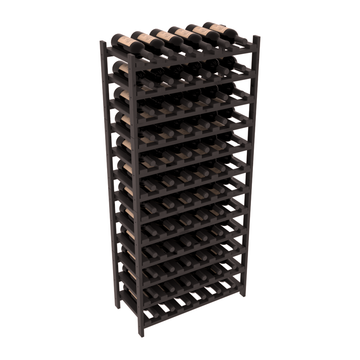 Living Series - 72 Bottle Stackable in Alder Black stained with Clear Coat