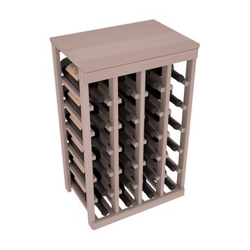 Living Series - 24 Bottle Tabletop Rack in Redwood Greywash stained without Clear Coat
