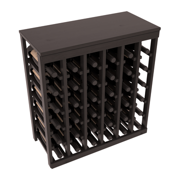 Living Series - 36 Bottle Tabletop Rack in Alder Black stained with Clear Coat
