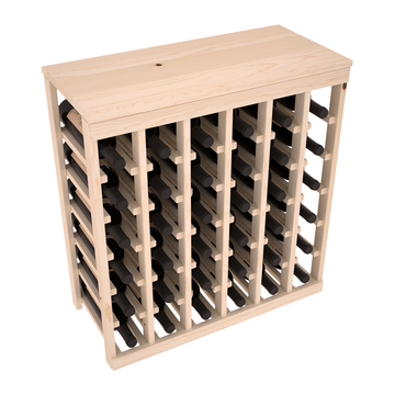 Living Series - 36 Bottle Tabletop Rack in Pine Unstained without Clear Coat