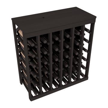 Living Series - 36 Bottle Tabletop Rack in Pine Black stained without Clear Coat