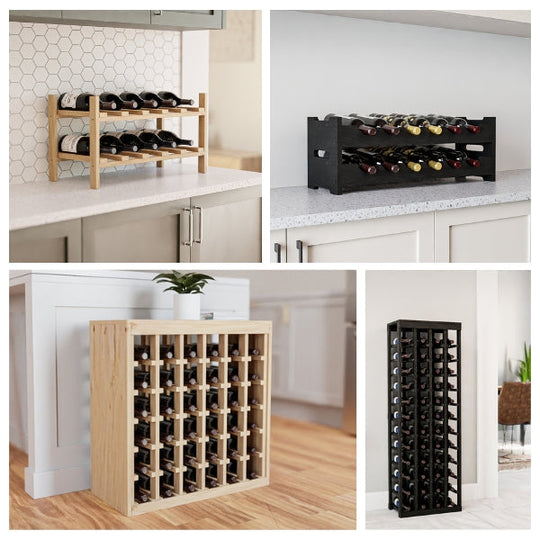 Stackable Wine Racks Stackable Wood & Metal Wine Rack Storage Wine