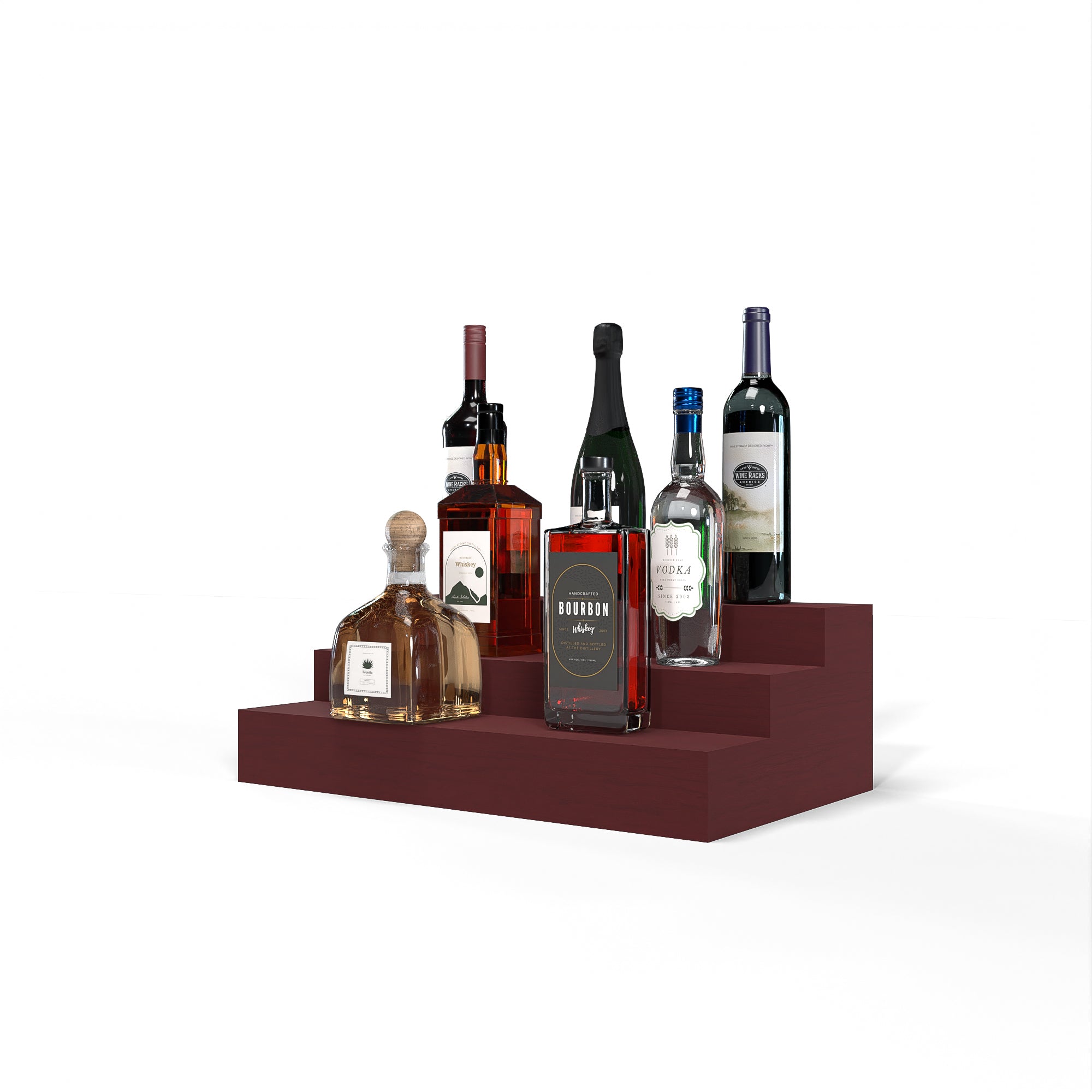 Liquor Riser, 3 Riser 4 Column – Wine Racks America
