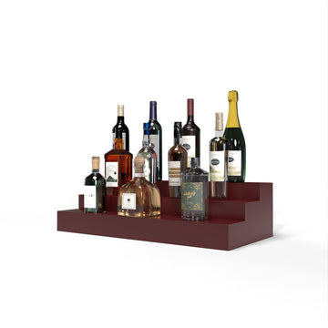 Liquor Riser, 3 Riser 6 Column in Grand Mahogany Cherry stained with WineSafe™ Satin Sealant