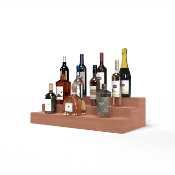 Liquor Riser, 3 Riser 6 Column in Sapele Mahogany Unstained without WineSafe™ Satin Sealant