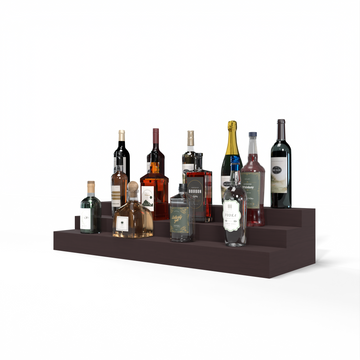 Liquor Riser, 3 Riser 8 Column in Grand Mahogany Walnut stained without WineSafe™ Satin Sealant