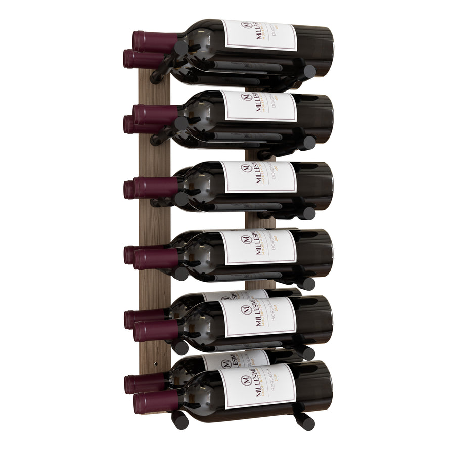 Millesime Wine Wall Collection 24" Vertical Wall-Mounted Rack, 2 Bottle Deep