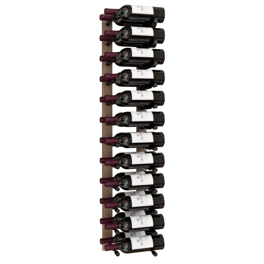 Millesime Wine Wall Collection 48" Vertical Wall-Mounted Rack, 2 Bottle Deep