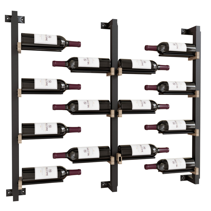 Millesime Wine Wall Collection 36" Floating Bottle Wall-Mounted Wine Rack, 1 Bottle Deep