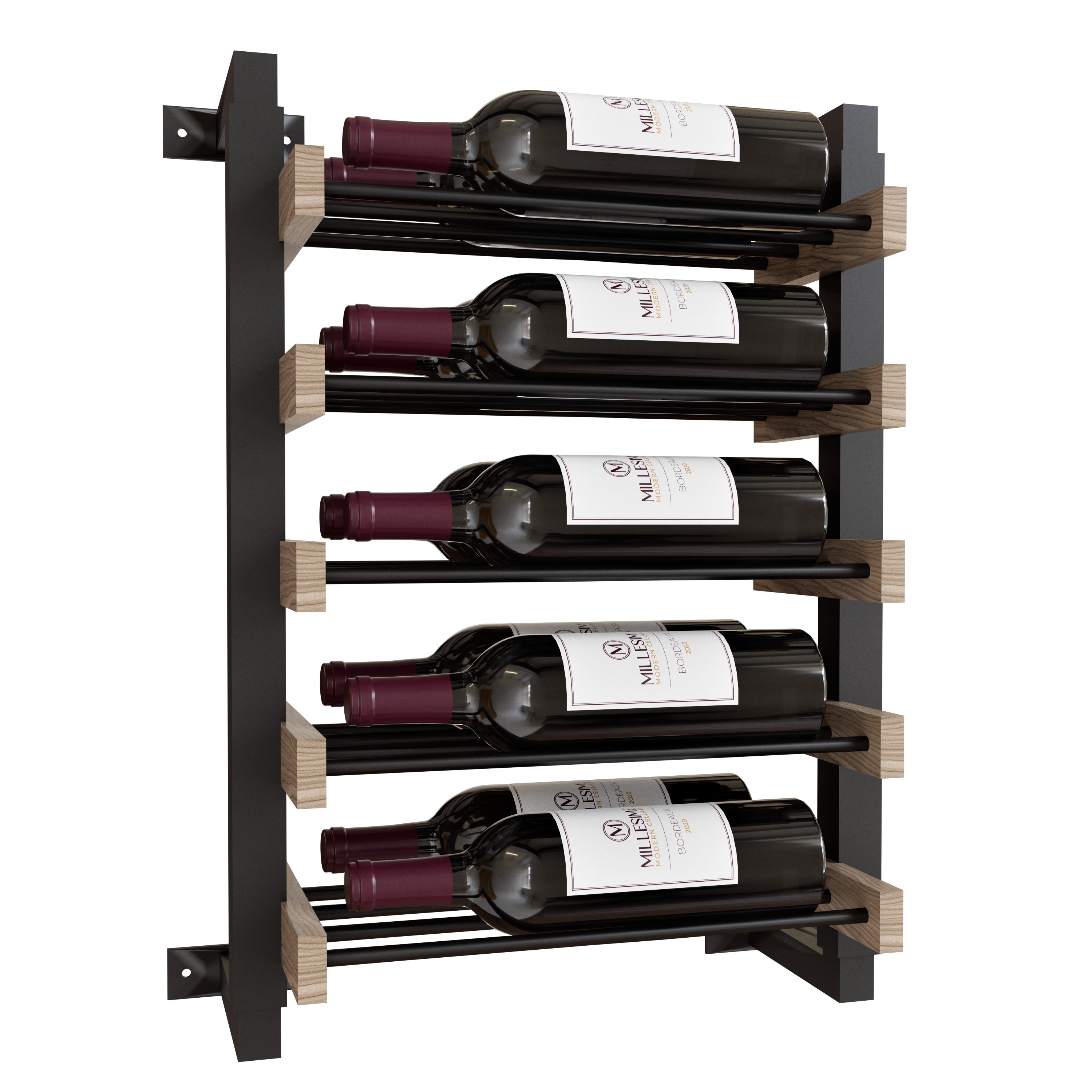 Millesime Wine Wall Collection Streamline Wall-Mounted Wine Rack, 24 ...