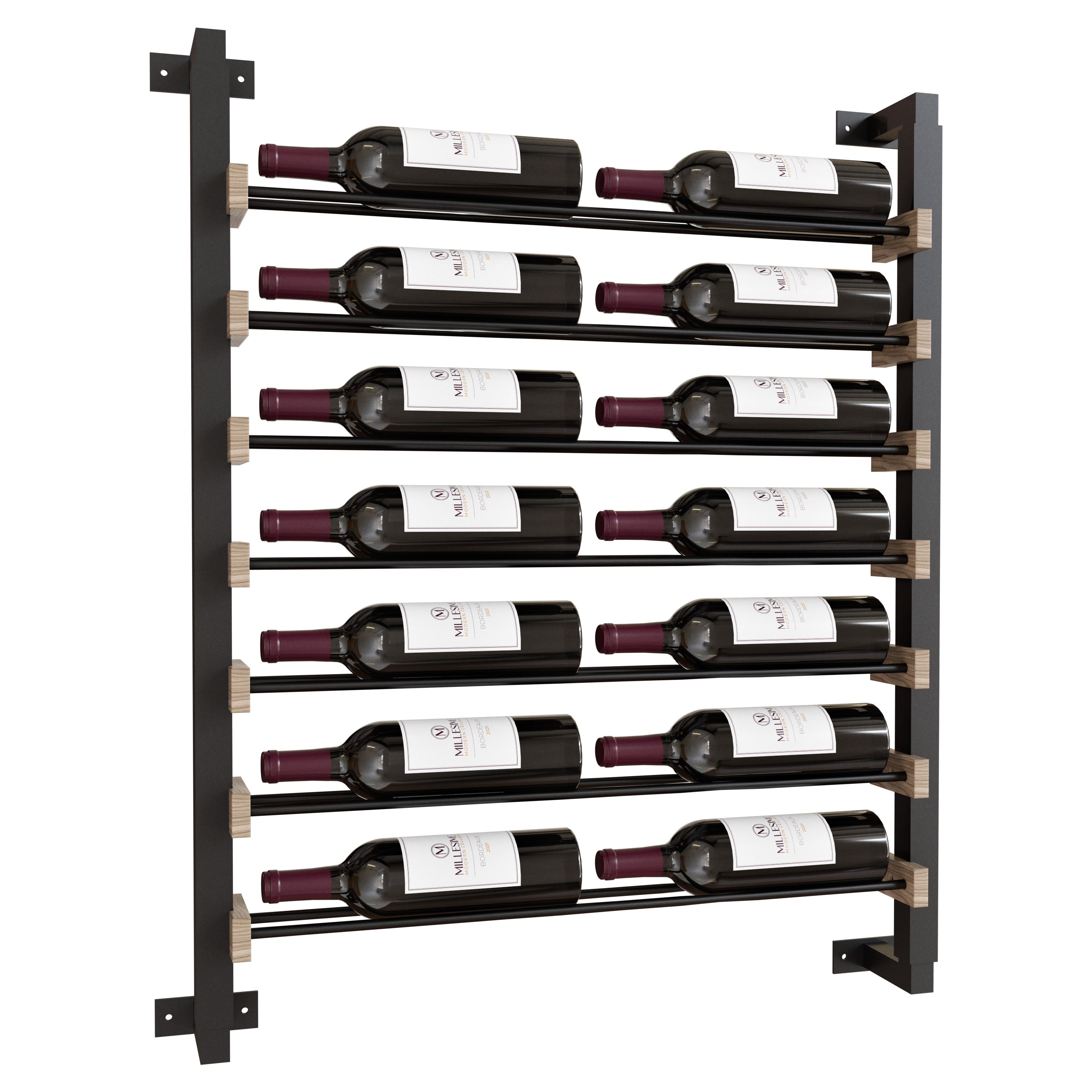 Millesime Wine Wall Collection Streamline Wall-Mounted Wine Rack,  36