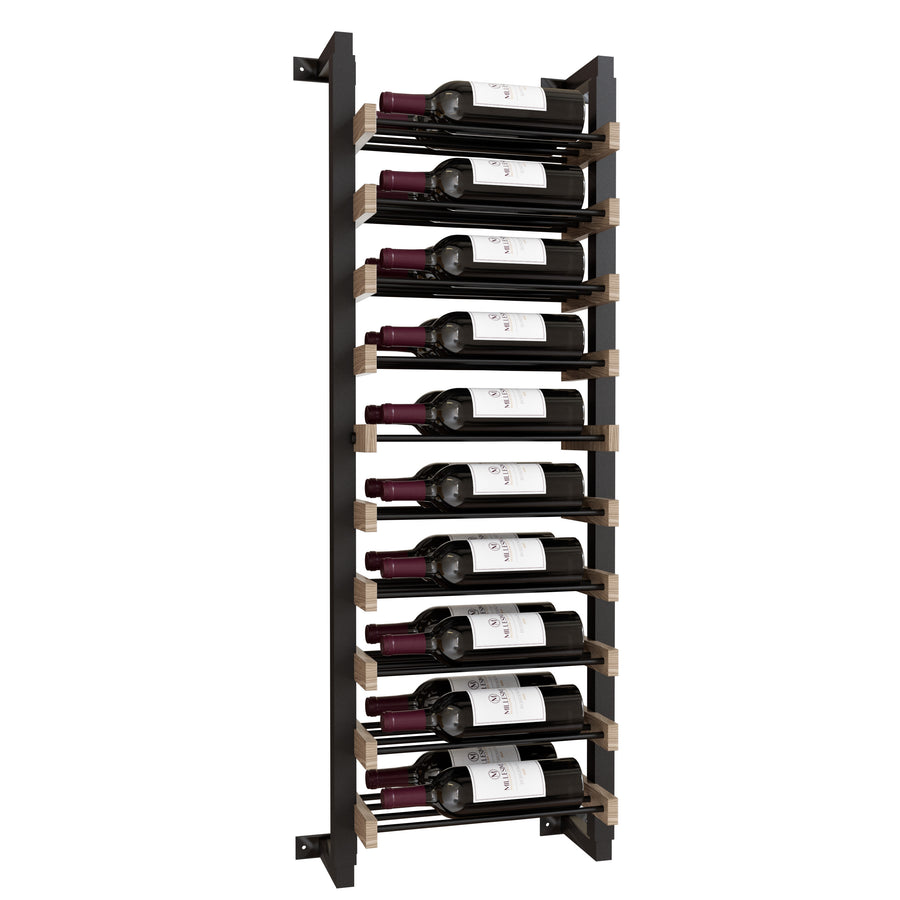 Millesime Wine Wall Collection Streamline Wall-Mounted Wine Rack,  48" Height, 10 Shelves, 1 Bottle Wide, 2 Bottle Deep