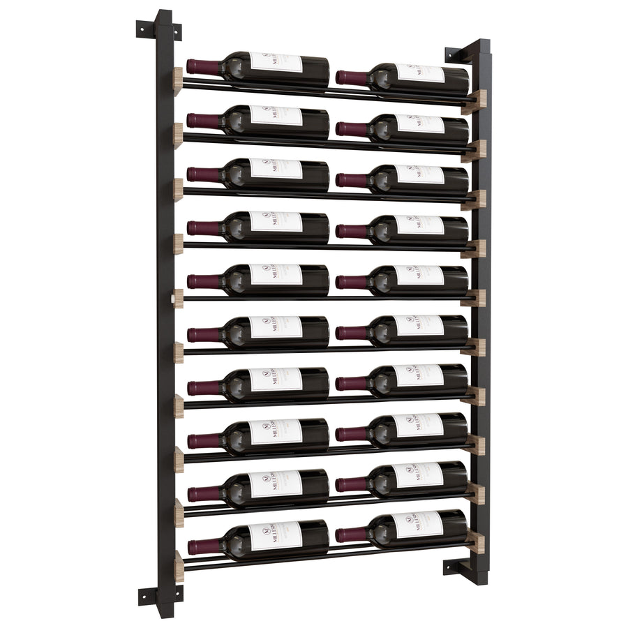 Millesime Wine Wall Collection Streamline Wall-Mounted Wine Rack,  48" Height, 10 Shelves, 2 Bottle Wide, 1 Bottle Deep