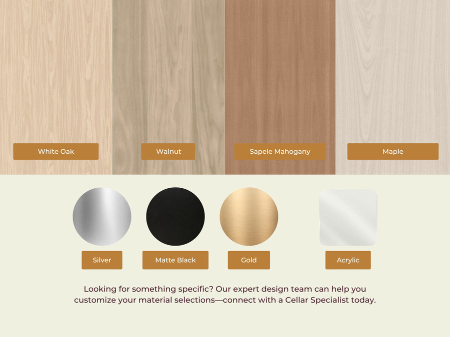 Millesime Wine Wall Collection Streamline Wall-Mounted Wine Rack,  48" Height, 10 Shelves, 1 Bottle Wide, 1 Bottle Deep