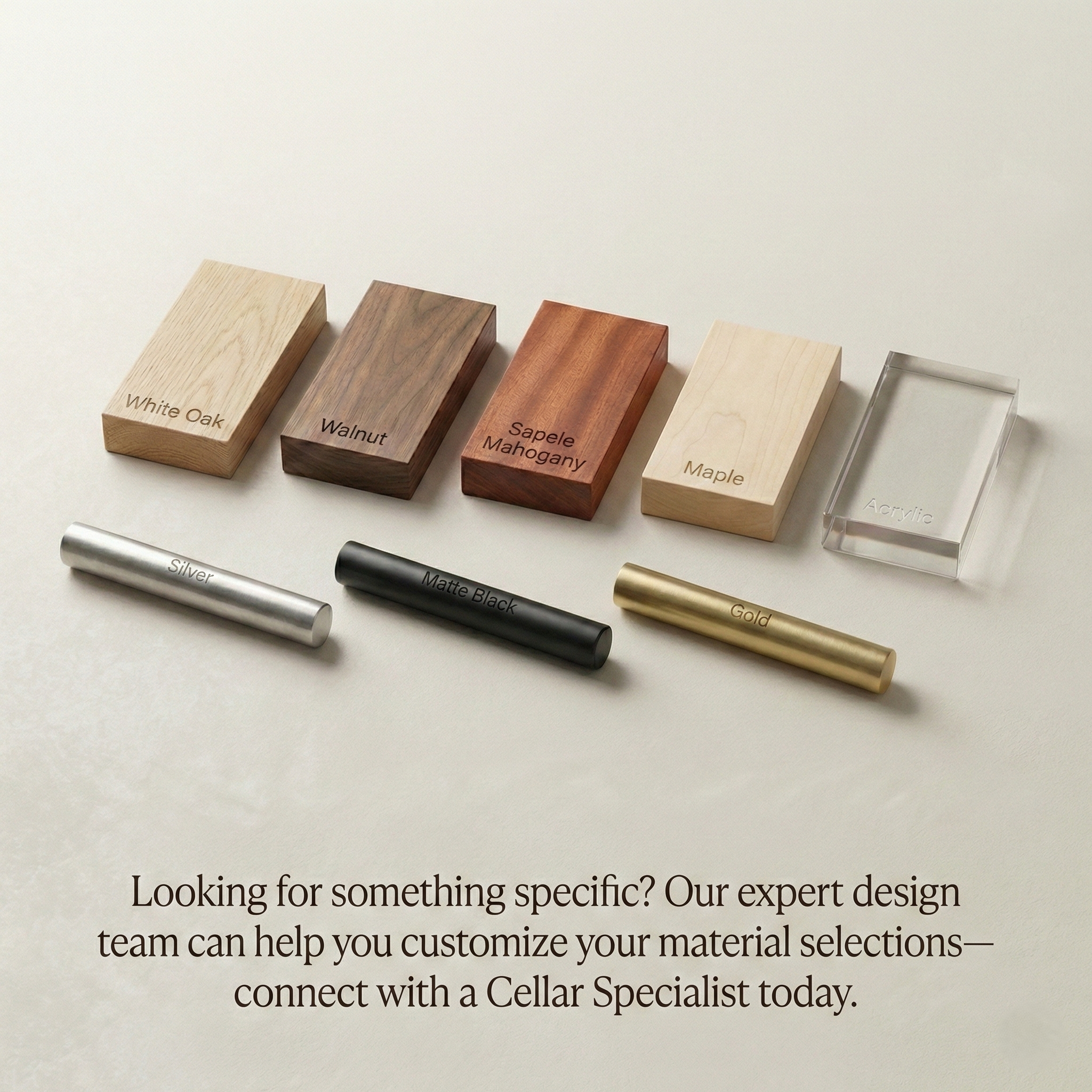 The Floating, Walnut and Silver Metal