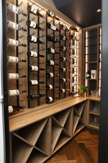W Series 4 - 4ft Wall Mounted Metal Wine Rack