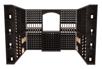 InstaCellar – Naples Wine Cellar Kit in Knotty Alder Black stained with WineSafe™ Satin Sealant