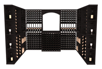InstaCellar – Naples Wine Cellar Kit in Knotty Alder Black stained without WineSafe™ Satin Sealant