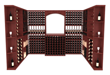 InstaCellar – Naples Wine Cellar Kit in Knotty Alder Cherry stained with WineSafe™ Satin Sealant