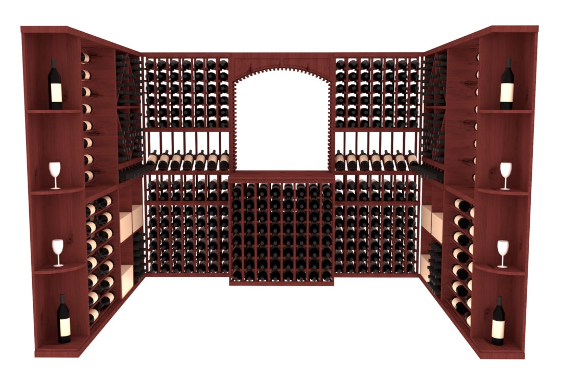 InstaCellar – Naples Wine Cellar Kit in Knotty Alder Cherry stained without WineSafe™ Satin Sealant
