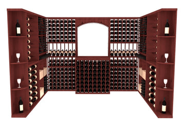 InstaCellar – Naples Wine Cellar Kit in Knotty Alder Cherry stained without WineSafe™ Satin Sealant