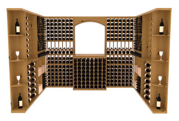 InstaCellar – Naples Wine Cellar Kit in Knotty Alder Oak stained with WineSafe™ Satin Sealant