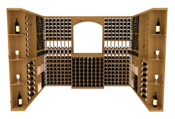 InstaCellar – Naples Wine Cellar Kit in Knotty Alder Oak stained without WineSafe™ Satin Sealant