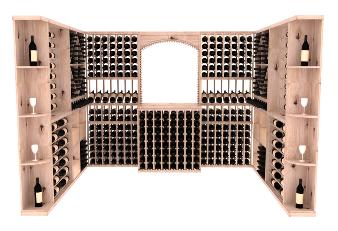 InstaCellar – Naples Wine Cellar Kit in Knotty Alder Unstained with WineSafe™ Satin Sealant