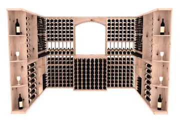 InstaCellar – Naples Wine Cellar Kit in Knotty Alder Unstained with WineSafe™ Satin Sealant
