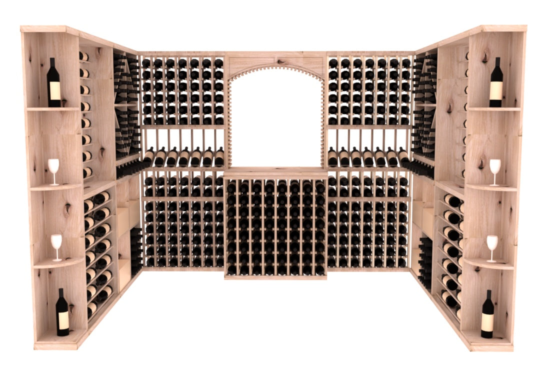 InstaCellar – Naples Wine Cellar Kit in Knotty Alder Unstained without WineSafe™ Satin Sealant