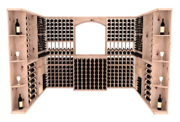 InstaCellar – Naples Wine Cellar Kit in Knotty Alder Unstained without WineSafe™ Satin Sealant