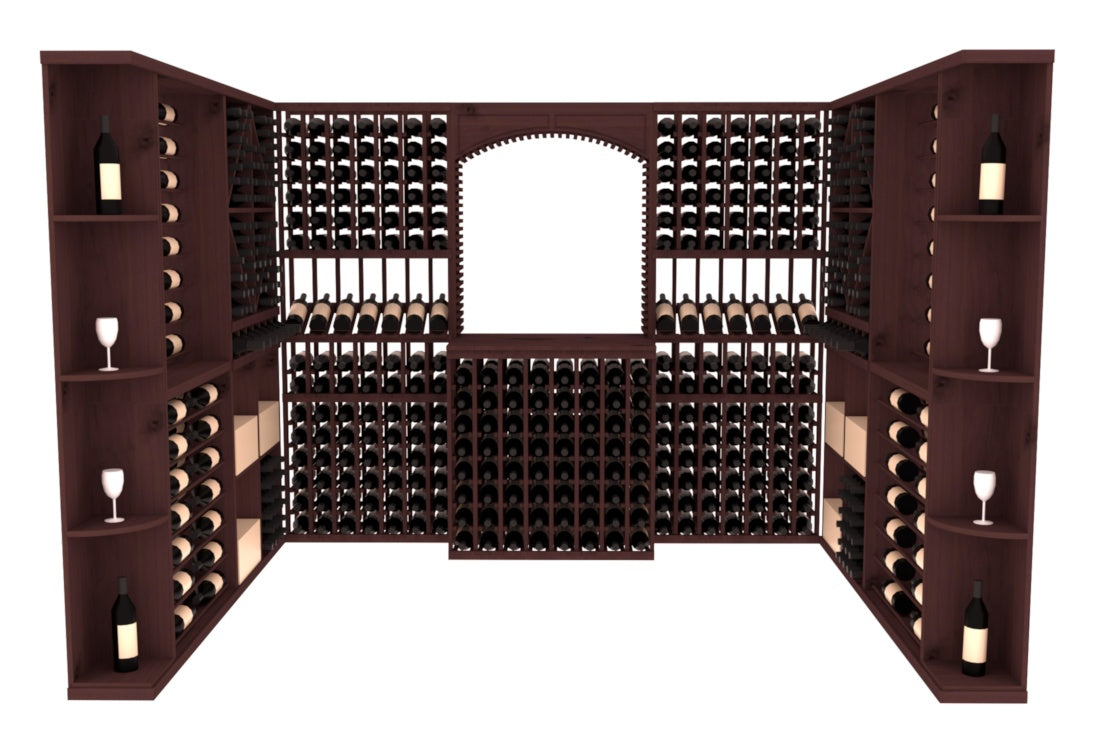 InstaCellar – Naples Wine Cellar Kit in Knotty Alder Walnut stained without WineSafe™ Satin Sealant