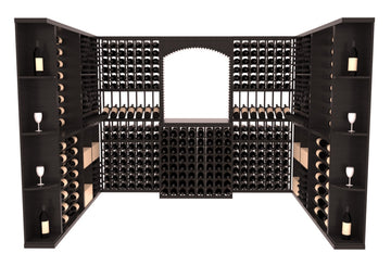 InstaCellar – Naples Wine Cellar Kit in Grand Mahogany Black stained with WineSafe™ Satin Sealant