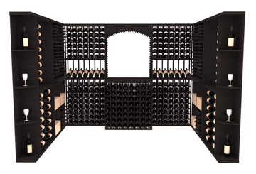 InstaCellar – Naples Wine Cellar Kit in Grand Mahogany Black stained without WineSafe™ Satin Sealant