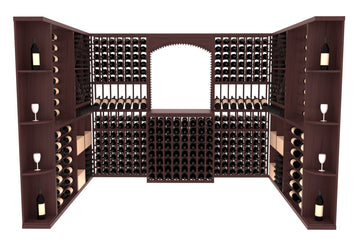 InstaCellar – Naples Wine Cellar Kit in Grand Mahogany Walnut stained with WineSafe™ Satin Sealant