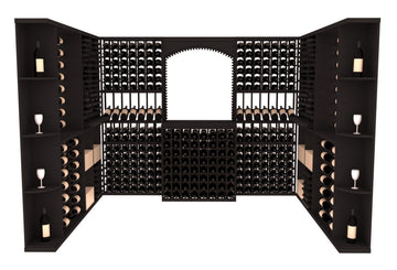 InstaCellar – Naples Wine Cellar Kit in Ponderosa Pine Black stained without WineSafe™ Satin Sealant