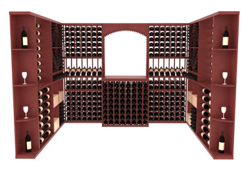 InstaCellar – Naples Wine Cellar Kit in Ponderosa Pine Cherry stained with WineSafe™ Satin Sealant
